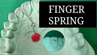 Fabrication of finger spring |orthodontic wire bending finger spring |Dr poojireddy