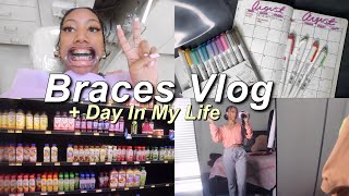 BRACES VLOG: 8th Month Orthodontist Appointment, Bullet Journaling, Grocery Store Run + Coffee :)